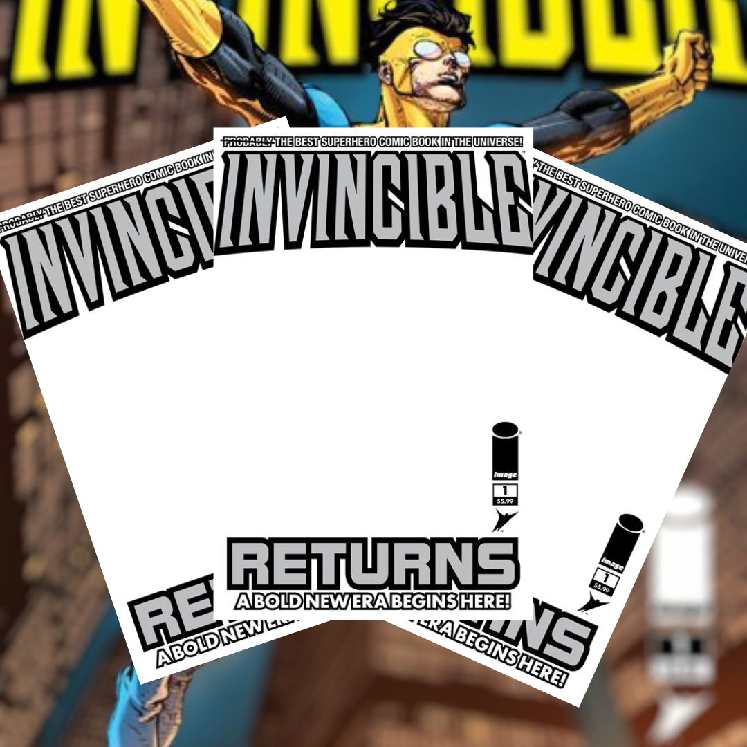 3-Pack Invincible Returns FACSIMILE Blank Sketch Var