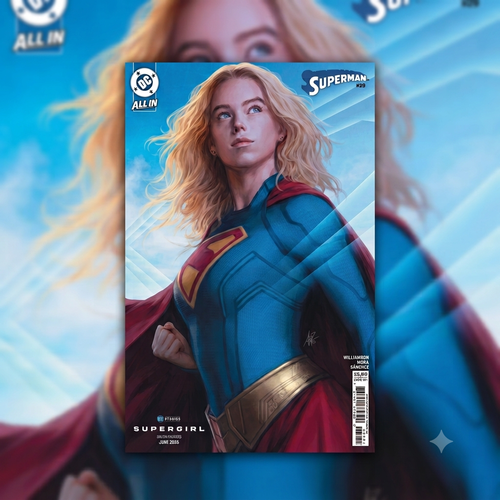 SUPERMAN #39 CVR E STANLEY ARTGERM LAU SUPERGIRL MOVIE CARD STOCK VAR (THE REIGN OF THE SUPERBOYS)