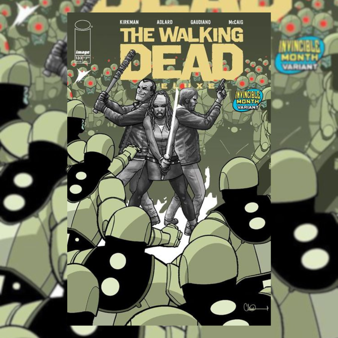 WALKING DEAD DELUXE #133 CVR E DAVID FINCH & DAVE MCCAIG INVINCIBLE TEAM UP VAR